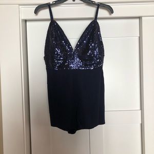 Navy Blue Romper